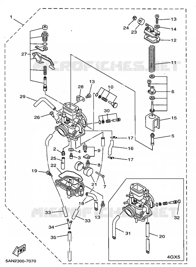 CARBURETOR Yamaha MOTO 125 1997 TDR  TDR125