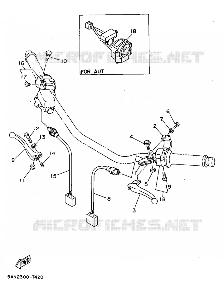 SWITCH / LEVER Yamaha MOTO 125 1997 TDR  TDR125