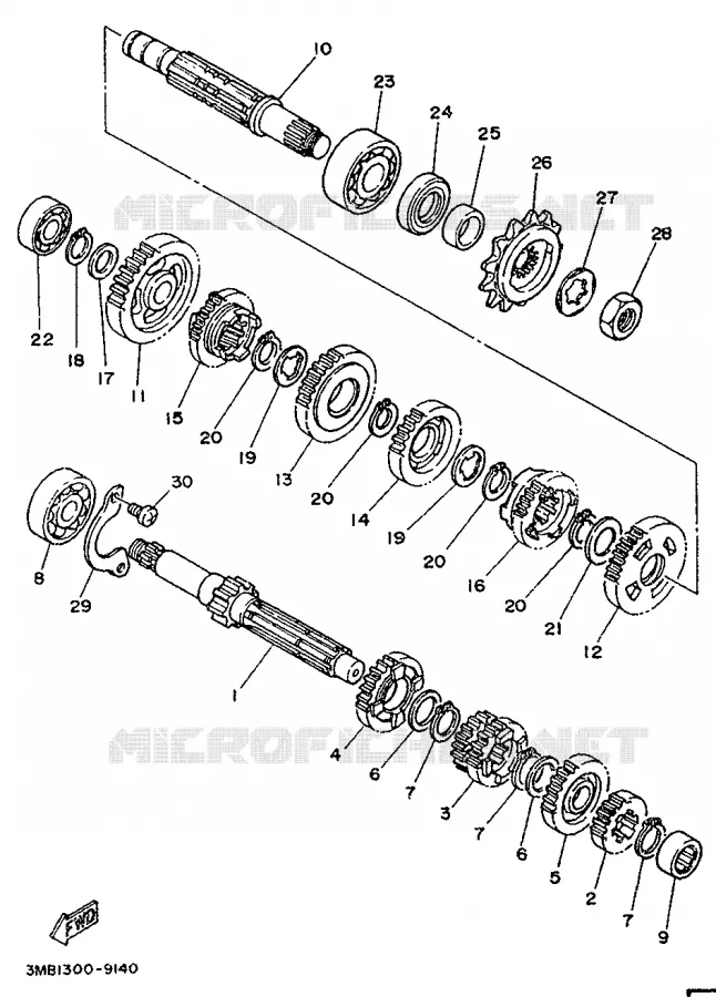 TRANSMISSION Yamaha MOTO 125 1998 TDR  TDR125