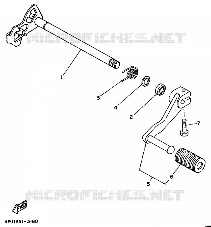 GEAR SHIFT LEVER Yamaha MOTO 125 1998 TDR  TDR125