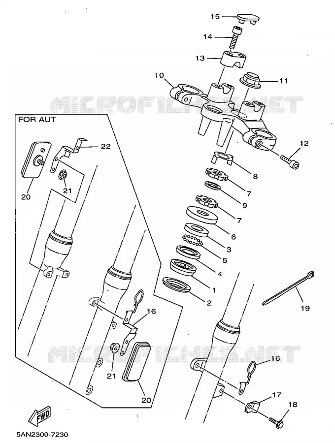 STEERING Yamaha MOTO 125 1998 TDR  TDR125