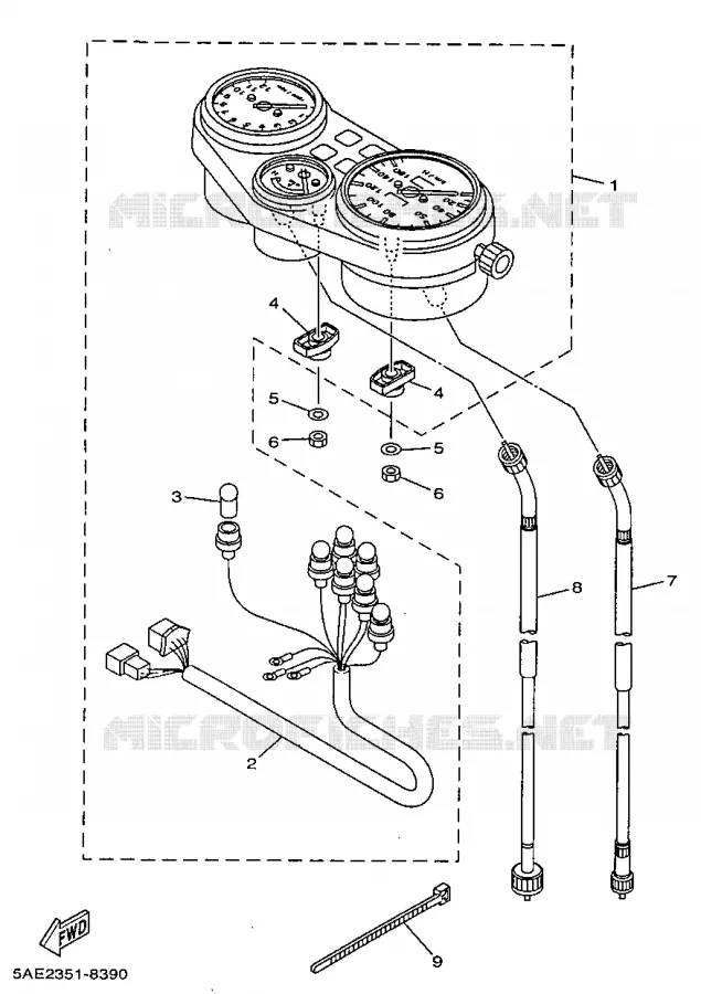 SPEEDOMETER Yamaha MOTO 125 1998 TDR  TDR125