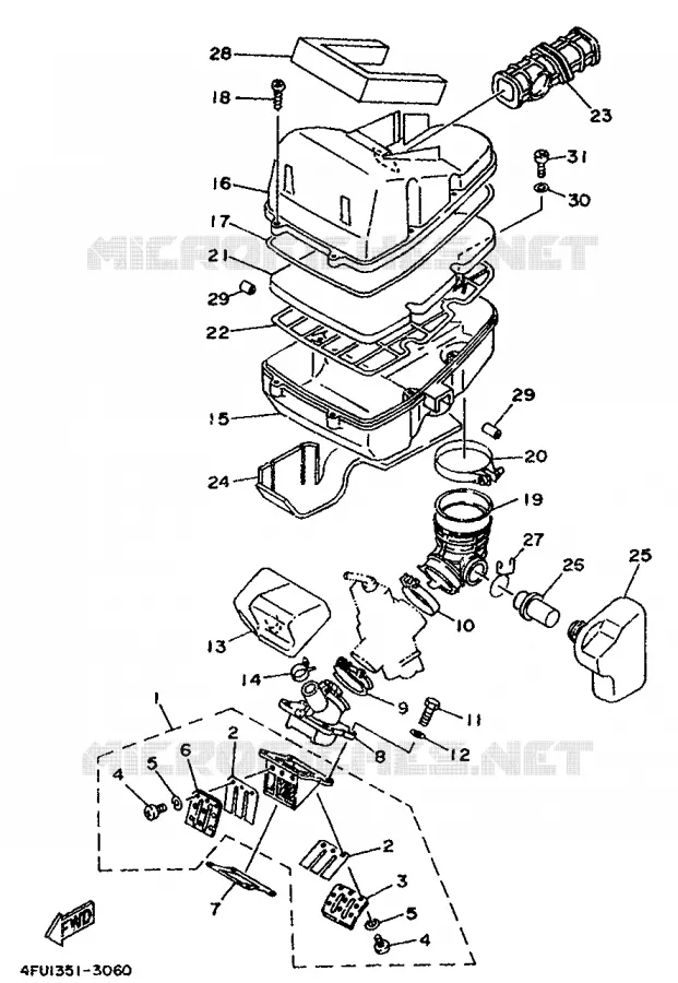 INTAKE Yamaha MOTO 125 1998 TDR  TDR125