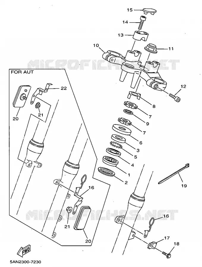 STEERING Yamaha MOTO 125 1998 TDR  TDR125