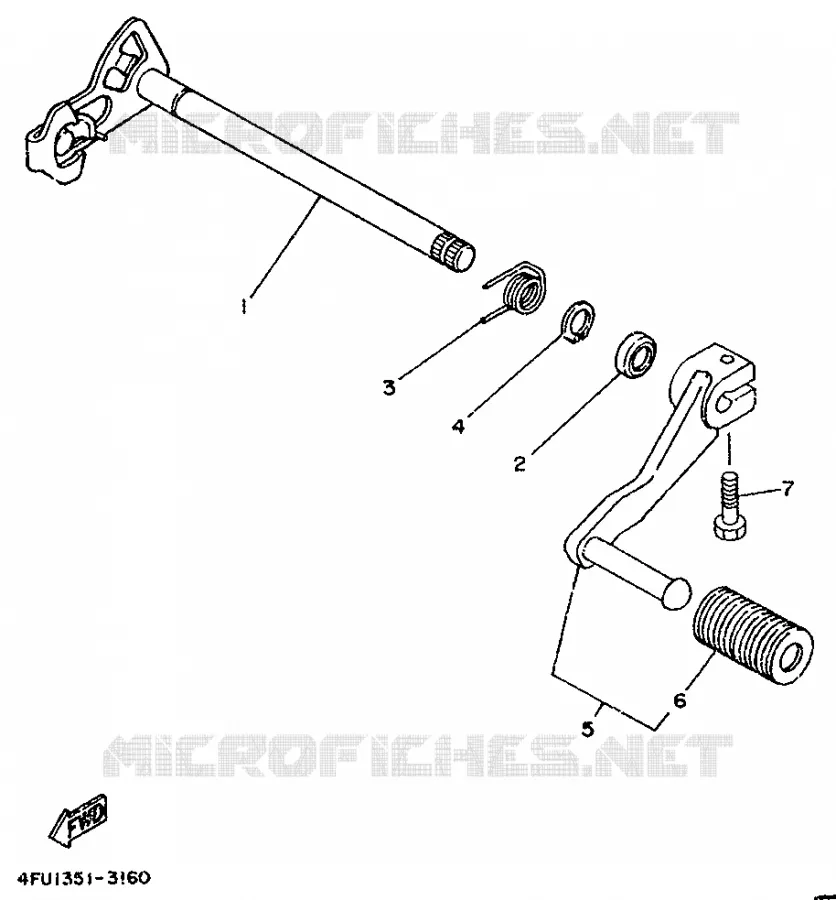 GEAR SHIFT LEVER Yamaha MOTO 125 1998 TDR  TDR125