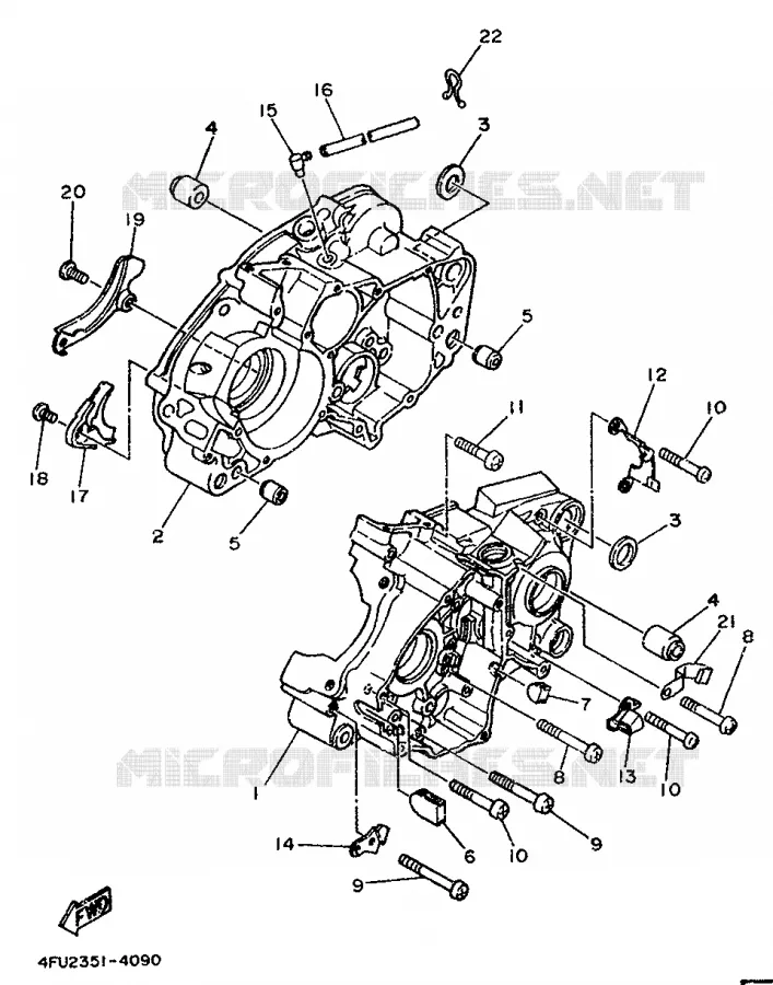 CRANKCASE Yamaha MOTO 125 1998 TDR  TDR125