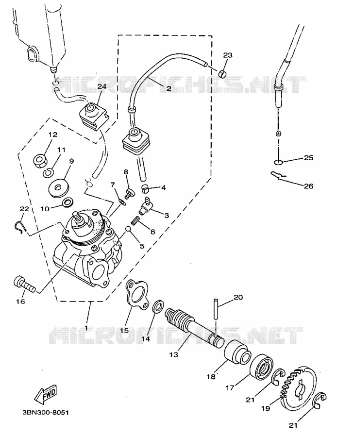 OIL PUMP Yamaha MOTO 125 1998 TDR  TDR125