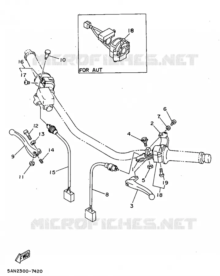 SWITCH / LEVER Yamaha MOTO 125 1998 TDR  TDR125