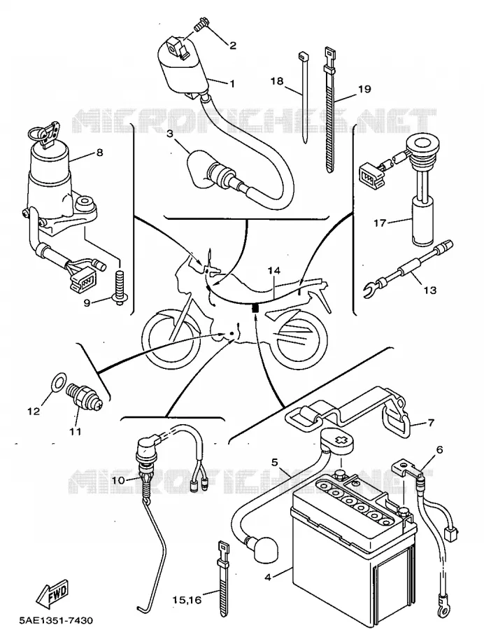 ELECTRICAL 1 Yamaha MOTO 125 1998 TDR  TDR125