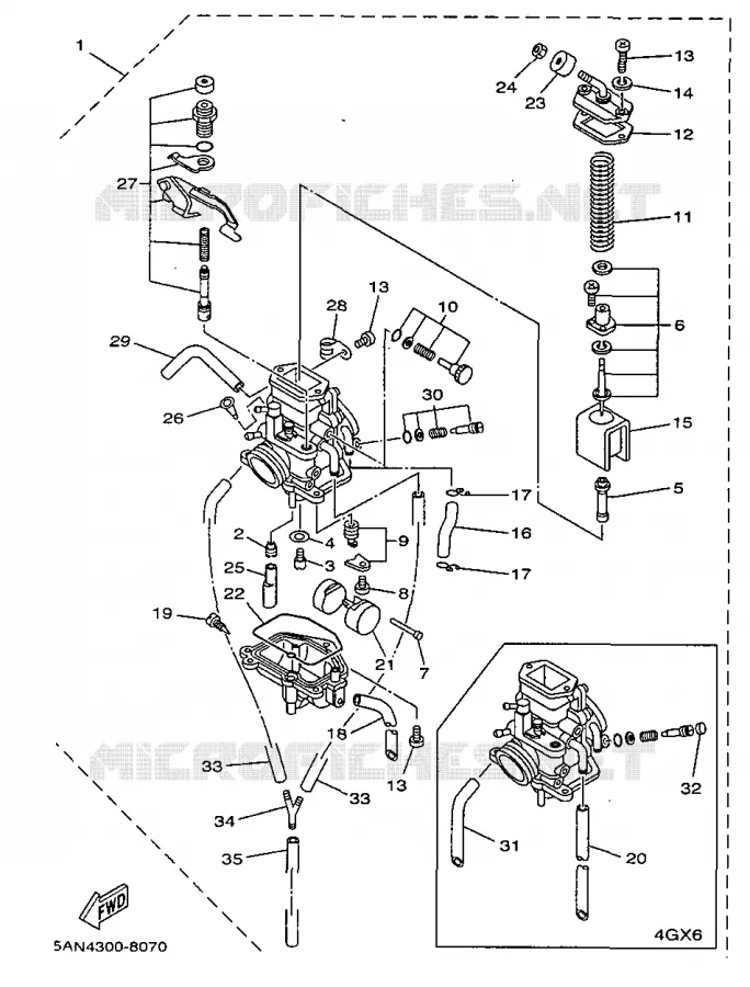 CARBURETOR Yamaha MOTO 125 1998 TDR  TDR125