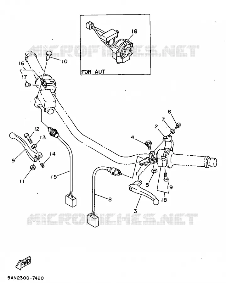 SWITCH / LEVER Yamaha MOTO 125 1998 TDR  TDR125