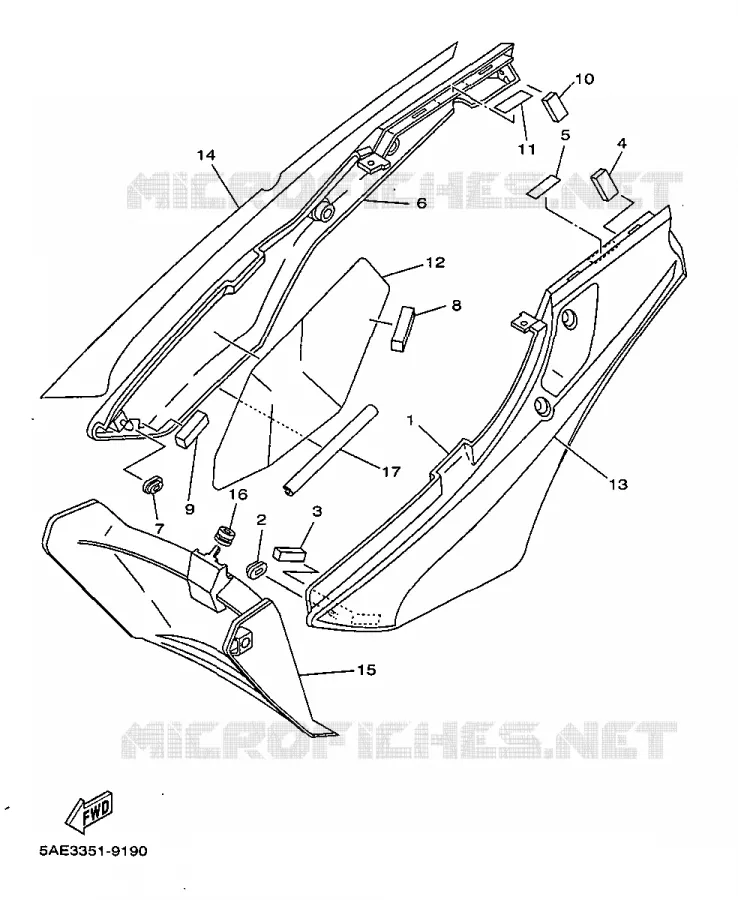 SIDE COVER Yamaha MOTO 125 1999 TDR  TDR125