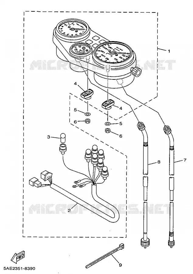SPEEDOMETER Yamaha MOTO 125 1999 TDR  TDR125