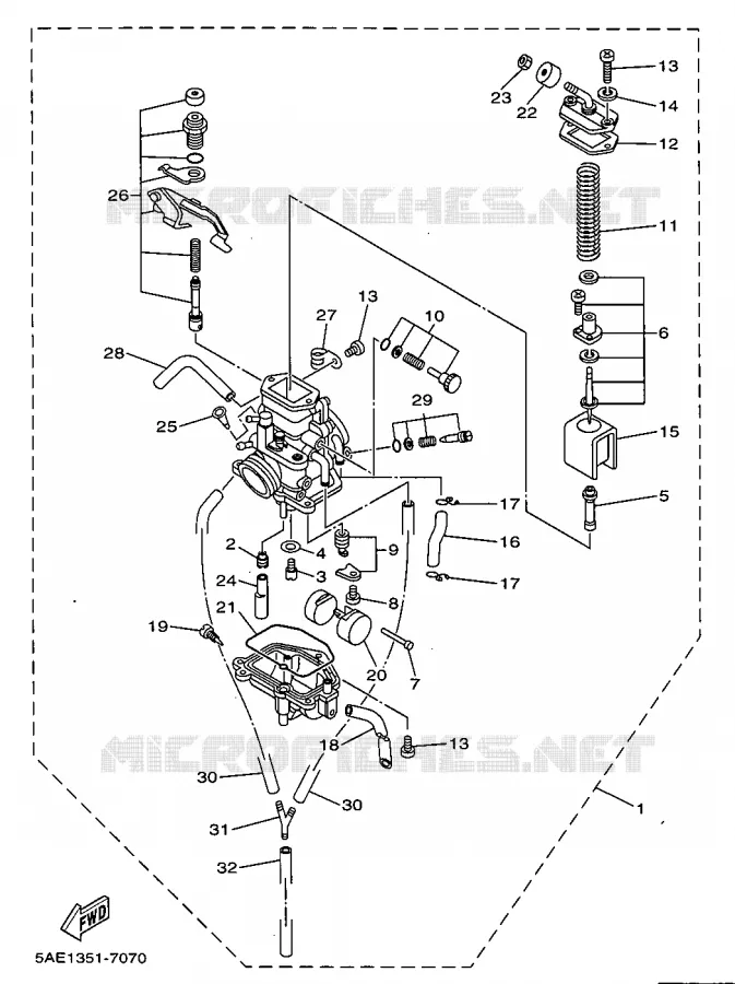 CARBURETOR Yamaha MOTO 125 1999 TDR  TDR125