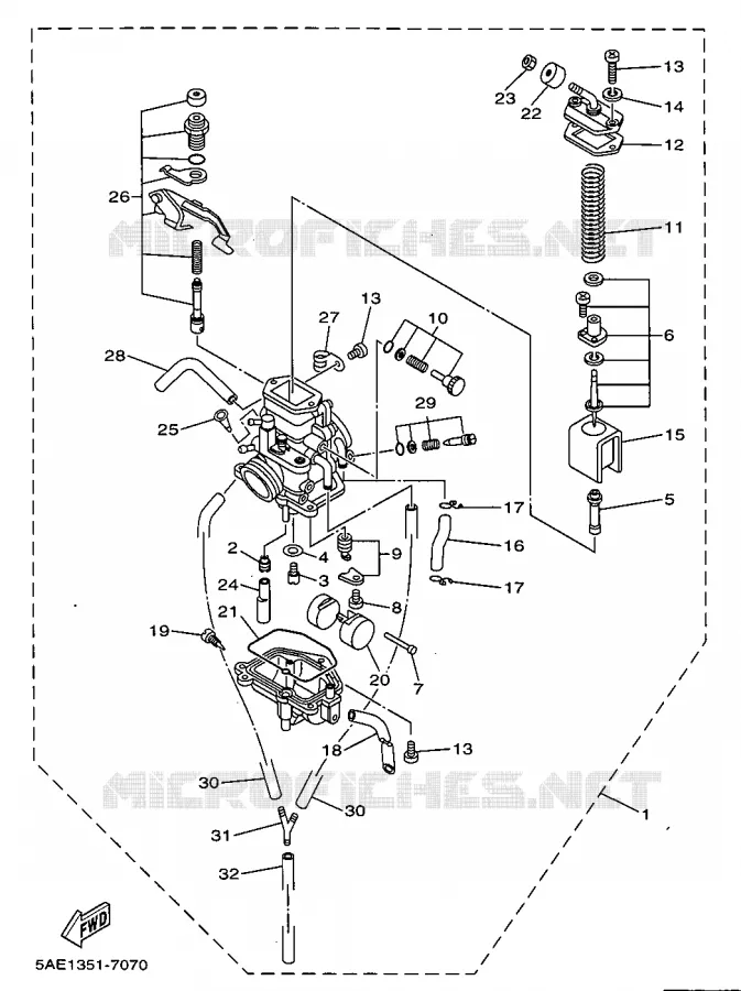 CARBURETOR Yamaha MOTO 125 1999 TDR  TDR125