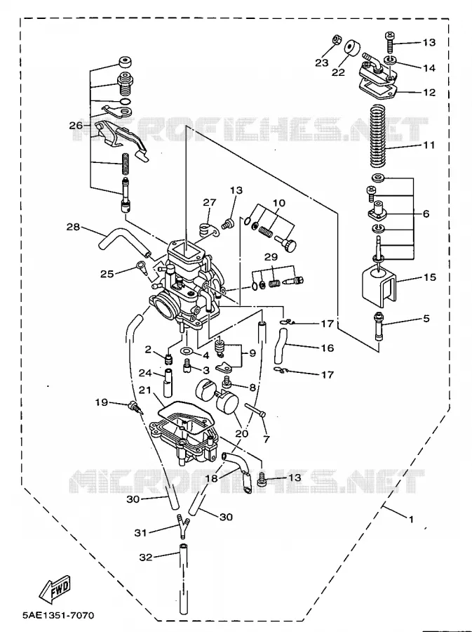 CARBURETOR Yamaha MOTO 125 1999 TDR  TDR125