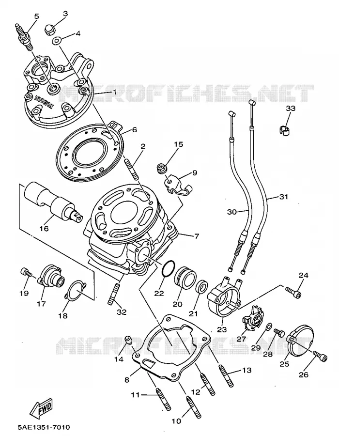 CYLINDER Yamaha MOTO 125 1999 TDR  TDR125