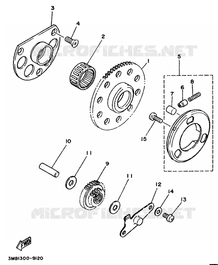 STARTER CLUTCH Yamaha MOTO 125 1999 TDR  TDR125