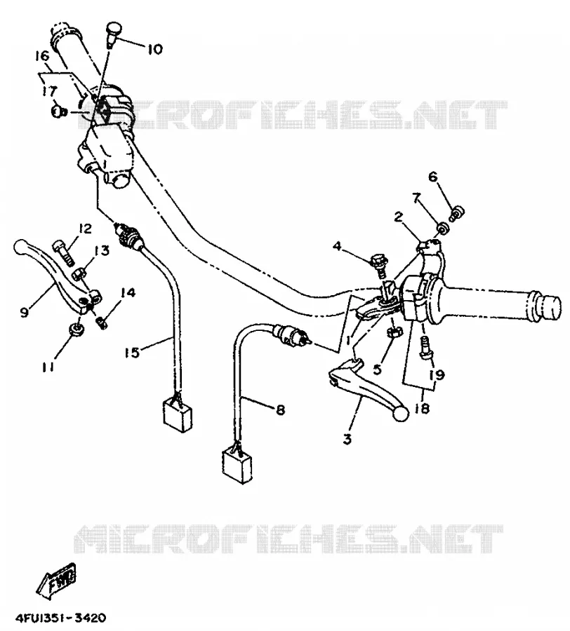 SWITCH / LEVER Yamaha MOTO 125 1999 TDR  TDR125