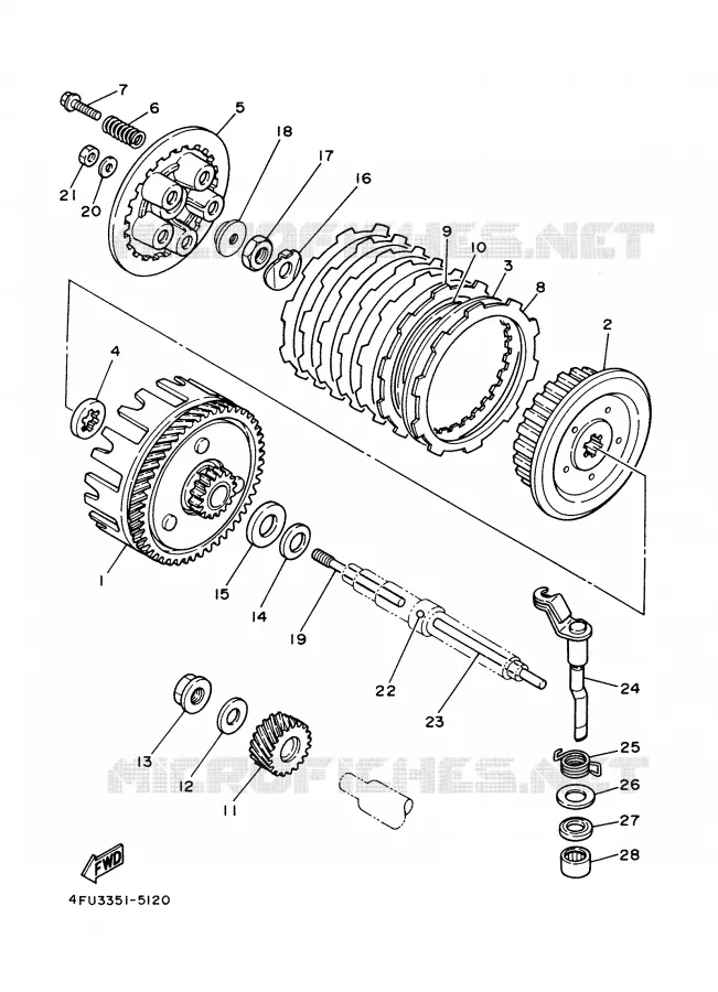 STARTER CLUTCH Yamaha MOTO 125 2000 TDR  TDR125