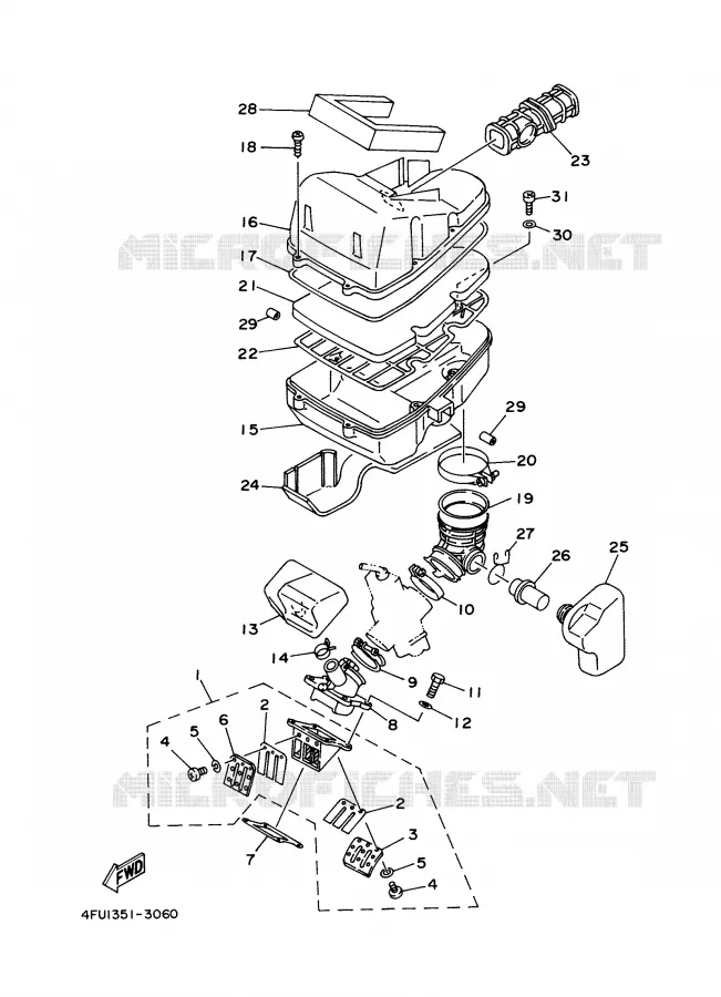 INTAKE Yamaha MOTO 125 2000 TDR  TDR125