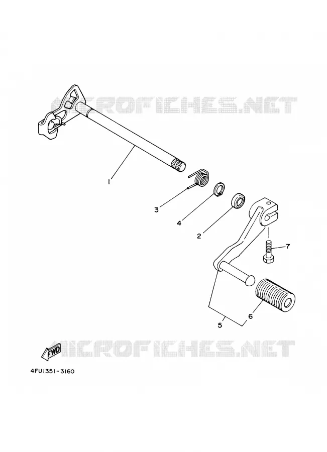GEAR SHIFT LEVER Yamaha MOTO 125 2000 TDR  TDR125