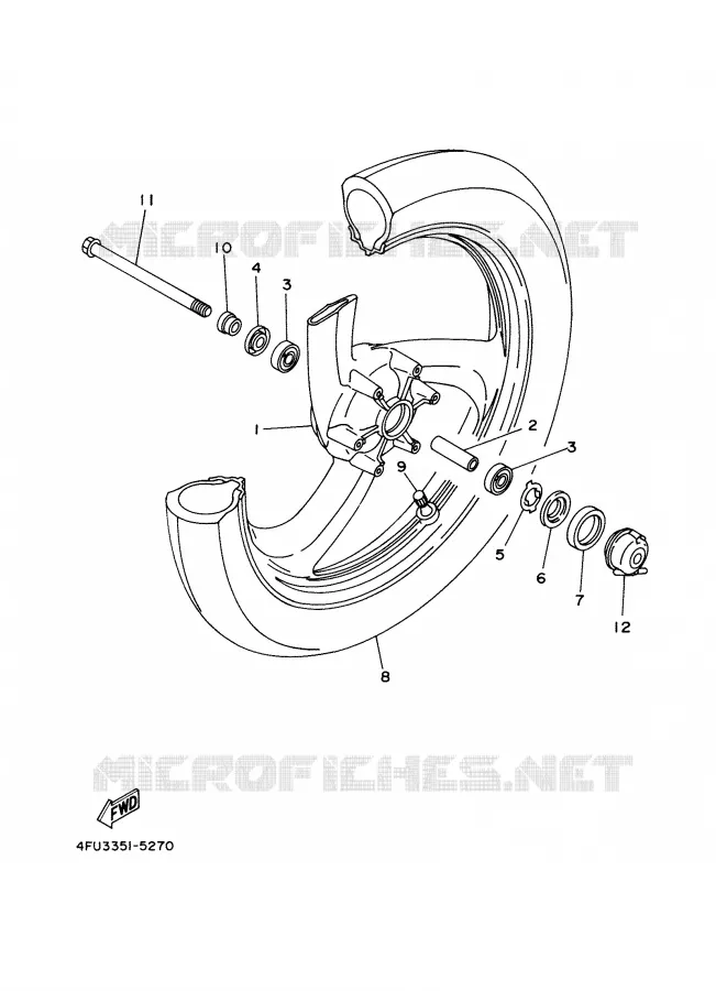 FRONT WHEEL Yamaha MOTO 125 2000 TDR  TDR125