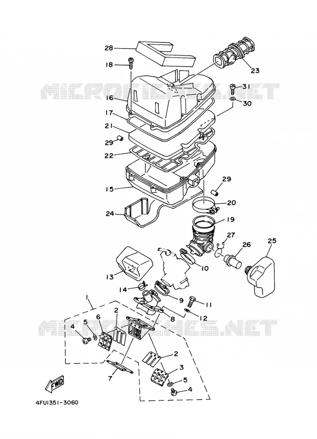 INTAKE Yamaha MOTO 125 2000 TDR  TDR125