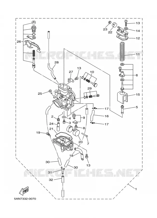 CARBURETOR Yamaha MOTO 125 2000 TDR  TDR125