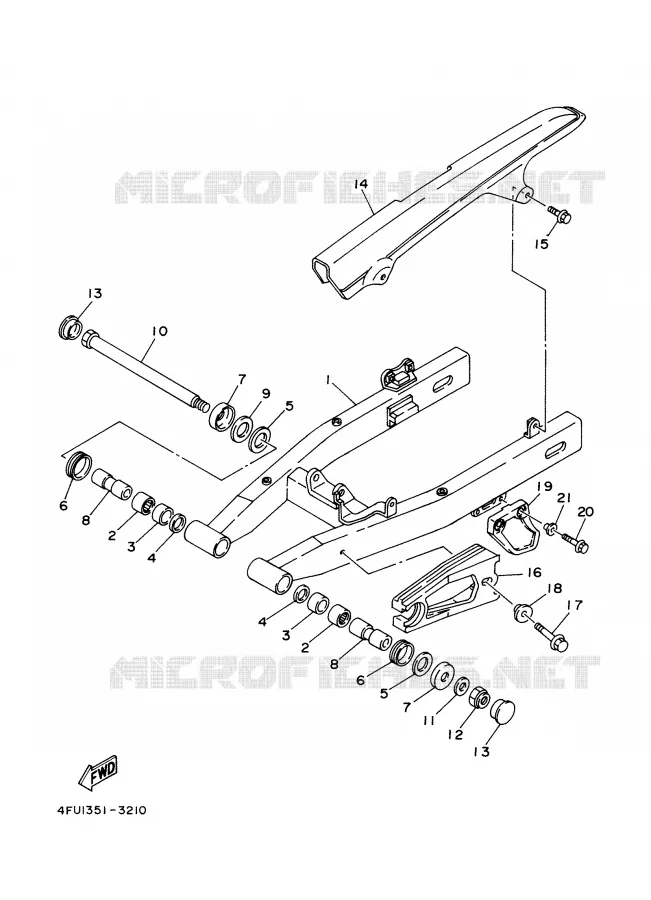 SWINGARM Yamaha MOTO 125 2000 TDR  TDR125