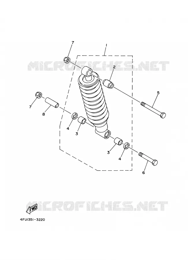 REAR SHOCK ABSORBER Yamaha MOTO 125 2000 TDR  TDR125