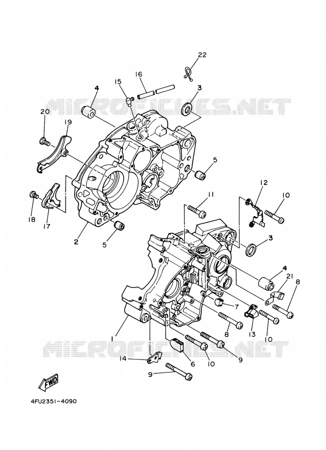 CRANKCASE Yamaha MOTO 125 2000 TDR  TDR125