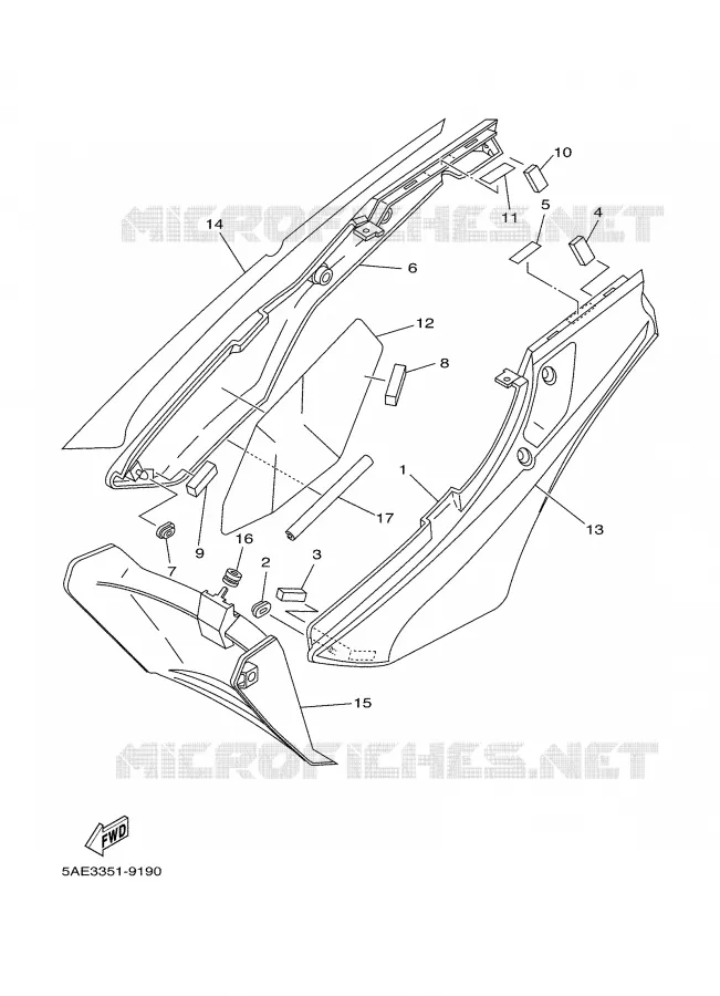 SIDE COVER Yamaha MOTO 125 2001 TDR  TDR125