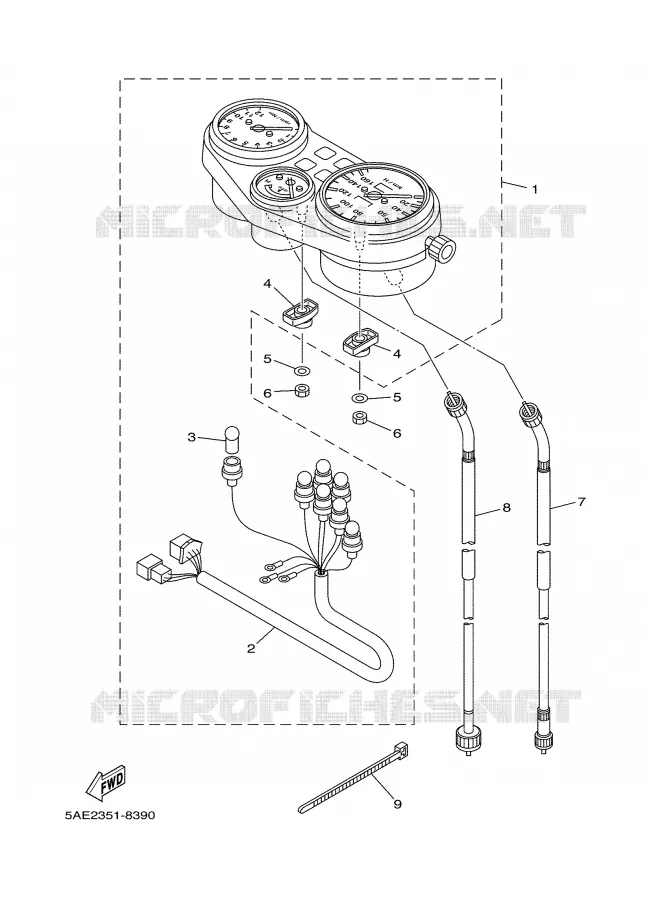 SPEEDOMETER Yamaha MOTO 125 2001 TDR  TDR125