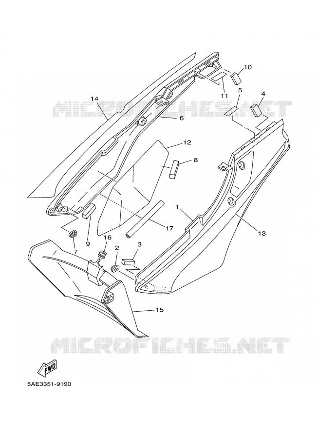SIDE COVER Yamaha MOTO 125 2001 TDR  TDR125
