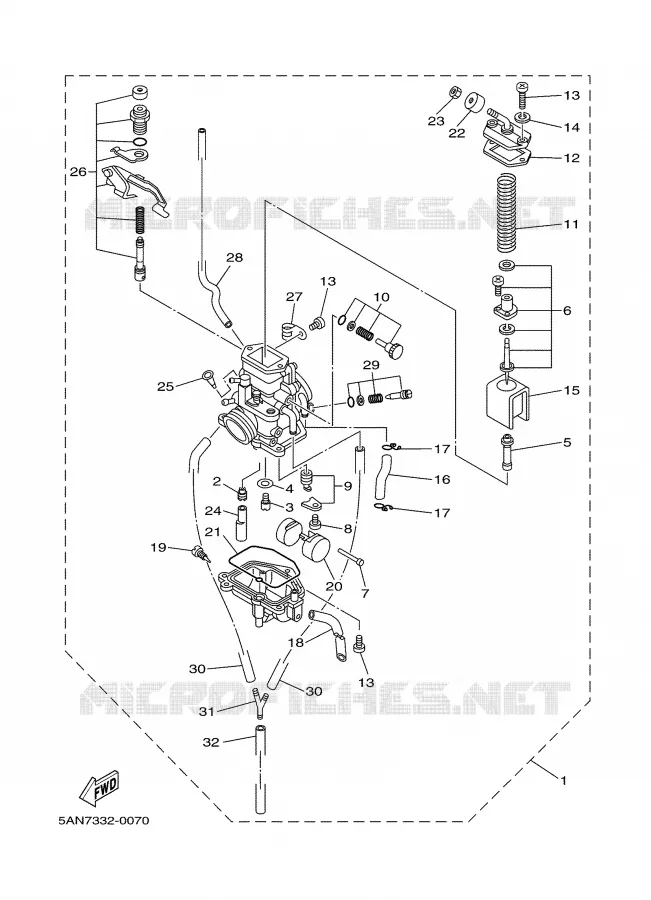 CARBURETOR Yamaha MOTO 125 2001 TDR  TDR125