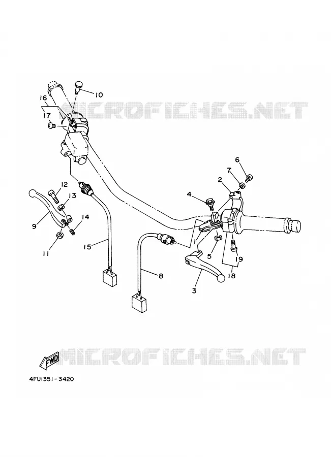 SWITCH / LEVER Yamaha MOTO 125 2001 TDR  TDR125