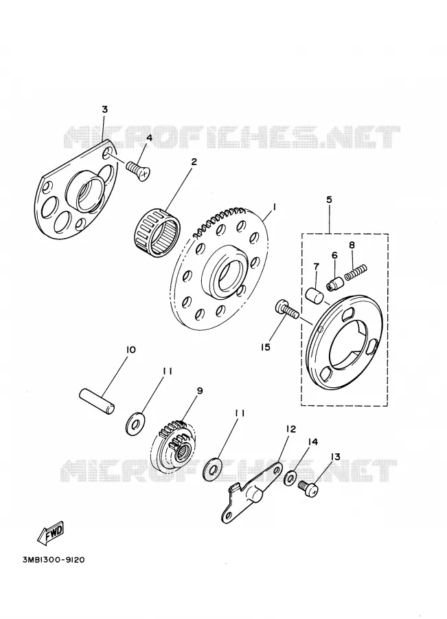 STARTER CLUTCH Yamaha MOTO 125 2002 TDR  TDR125