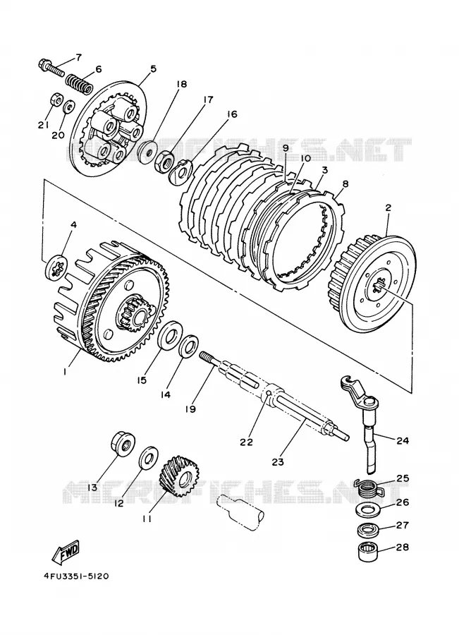 STARTER CLUTCH Yamaha MOTO 125 2002 TDR  TDR125