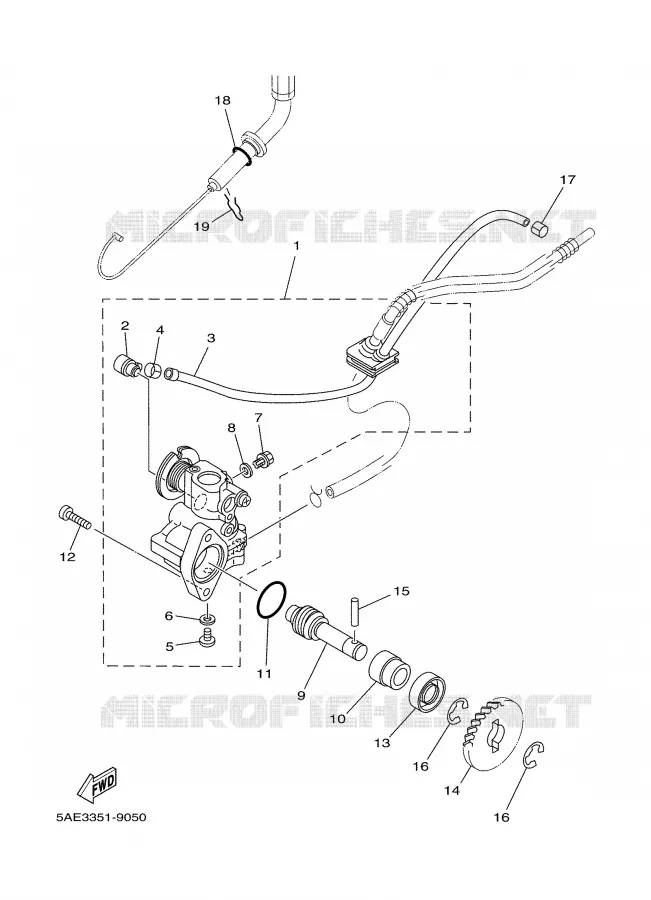 OIL PUMP Yamaha MOTO 125 2002 TDR  TDR125