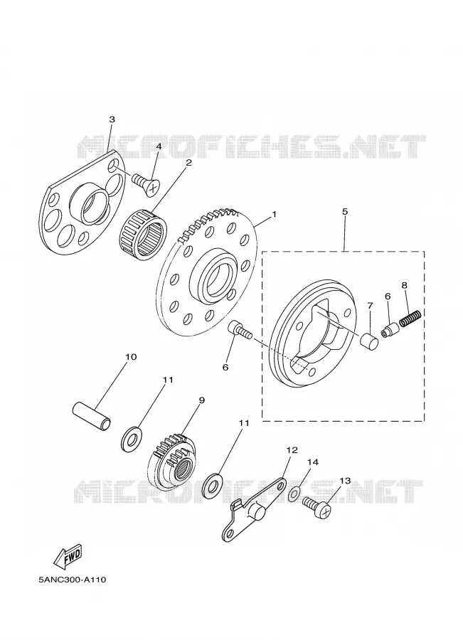 STARTER CLUTCH Yamaha MOTO 125 2002 TDR  TDR125