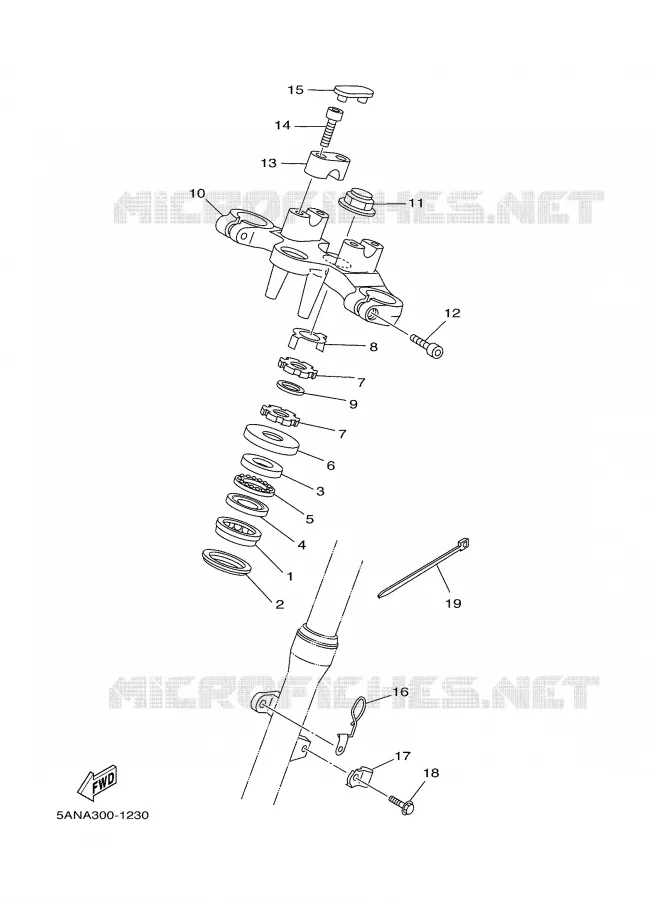 STEERING Yamaha MOTO 125 2002 TDR  TDR125