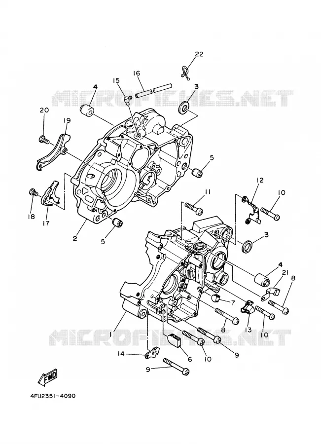 CRANKCASE Yamaha MOTO 125 2002 TDR  TDR125