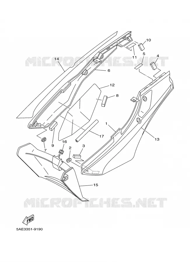 SIDE COVER Yamaha MOTO 125 2002 TDR  TDR125