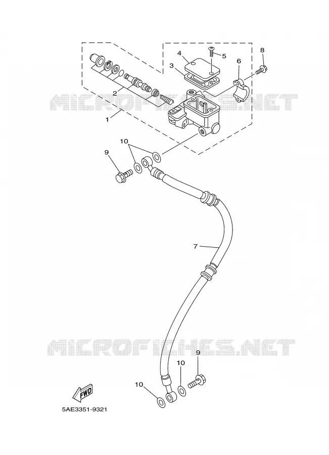 FRONT MASTER CYLINDER Yamaha MOTO 125 2002 TDR  TDR125