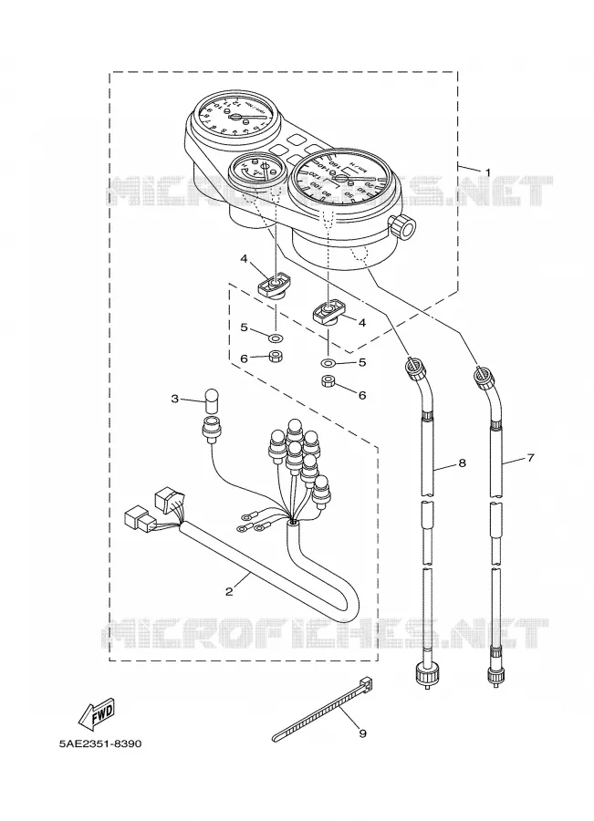 SPEEDOMETER Yamaha MOTO 125 2002 TDR  TDR125