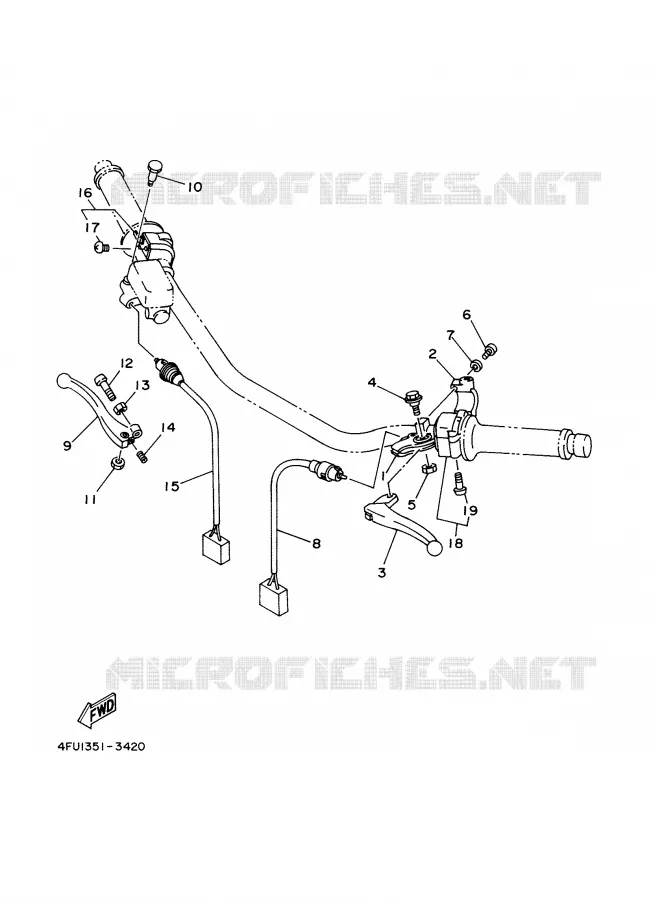 SWITCH / LEVER Yamaha MOTO 125 2002 TDR  TDR125