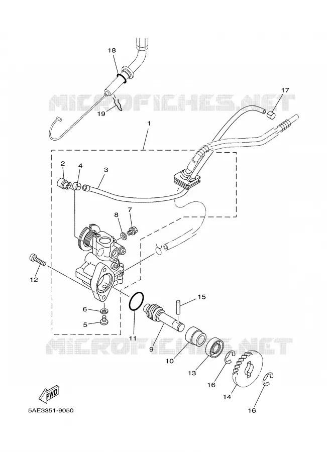 OIL PUMP Yamaha MOTO 125 2002 TDR  TDR125