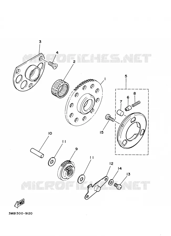 STARTER CLUTCH Yamaha MOTO 125 2002 TDR  TDR125