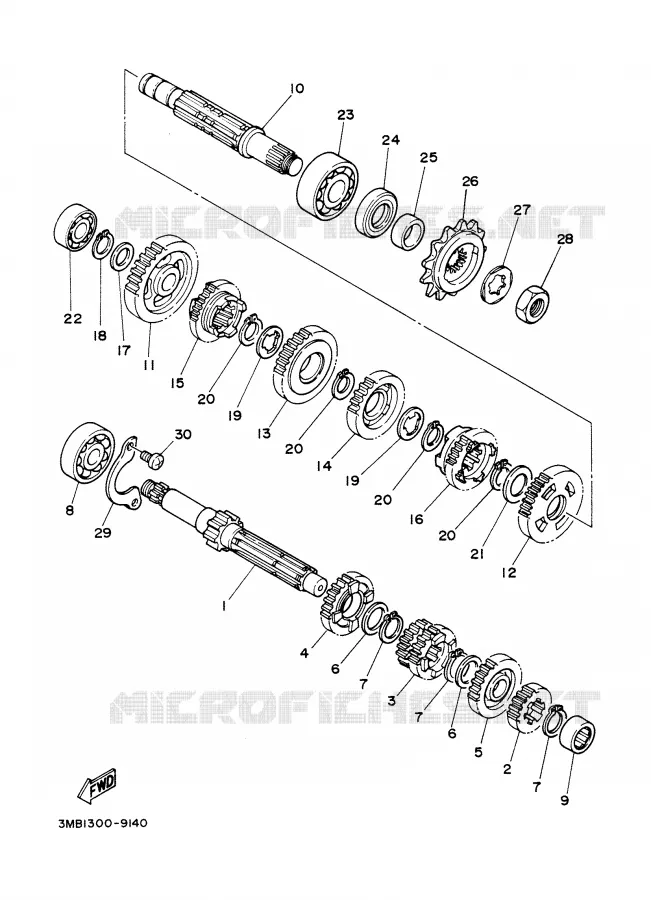 TRANSMISSION Yamaha MOTO 125 2002 TDR  TDR125
